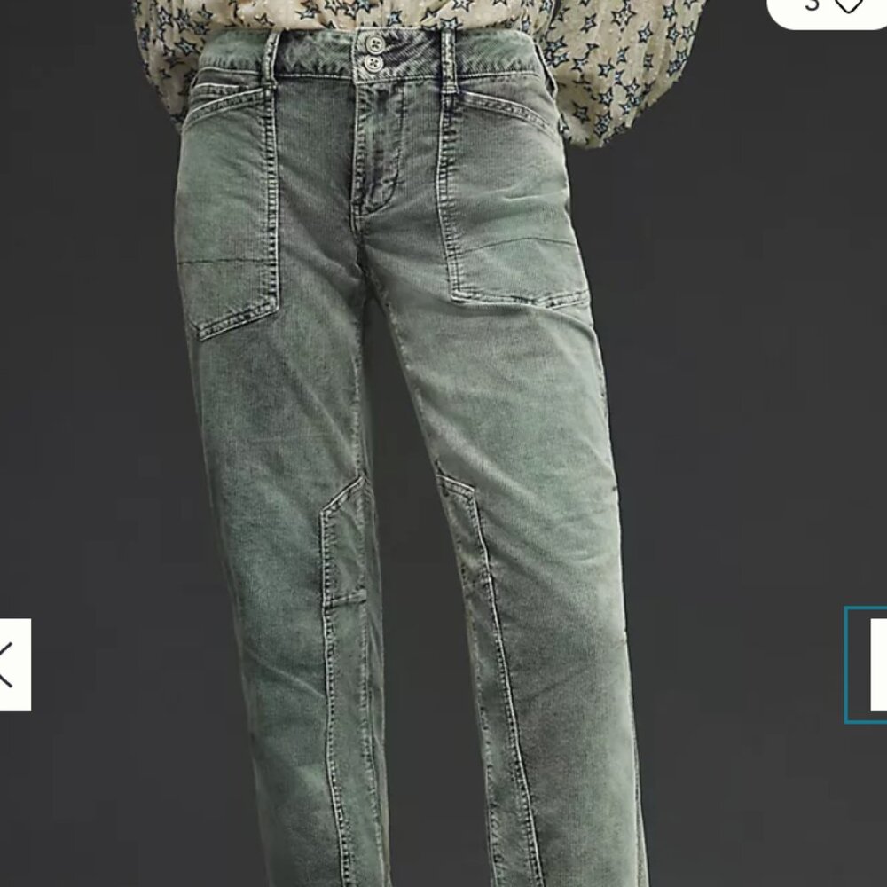 Anthropology's Pilcro The Wanderer Corduroy Cargo Pants